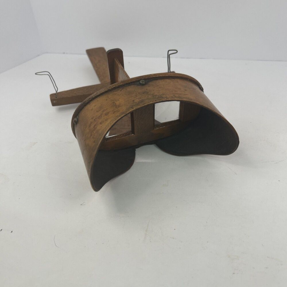 Antique Wood Stereoscope Viewer & 40 Card Lot